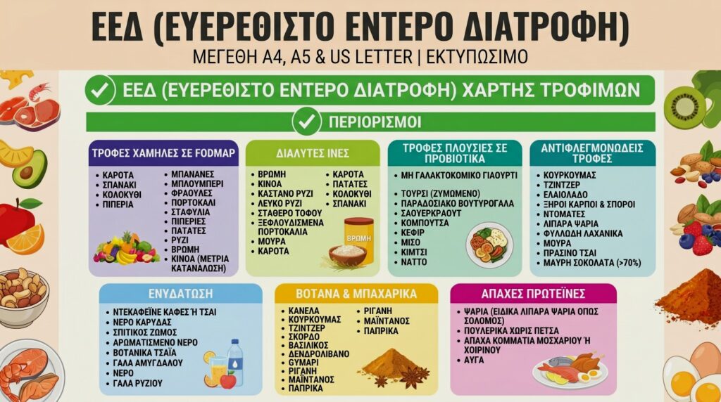 Ευερεθιστο εντερο διατροφη