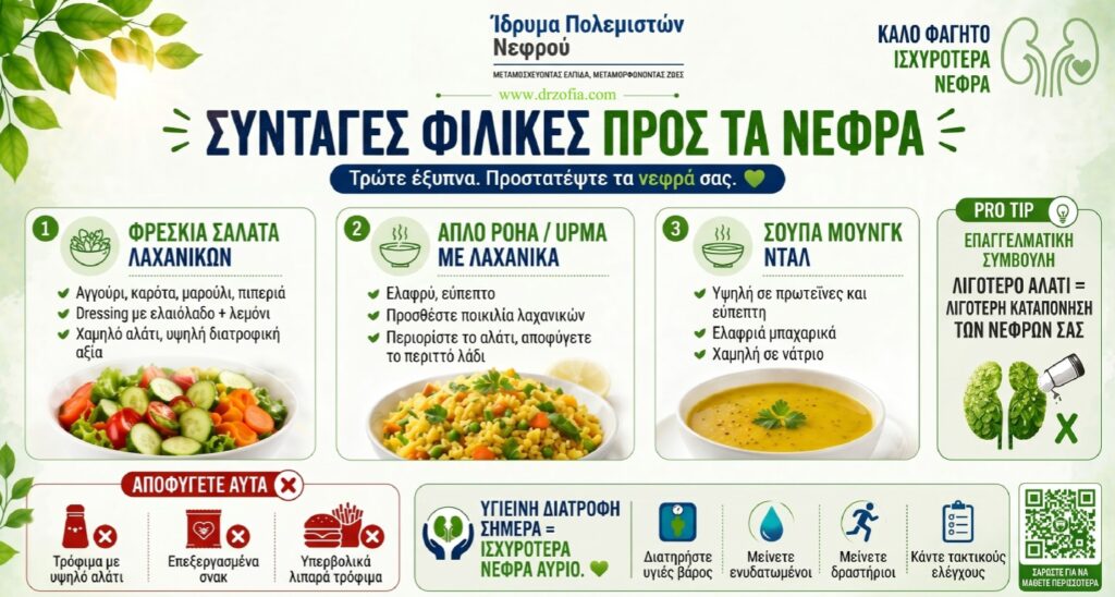 Η διατροφη που σωζει τα νεφρα