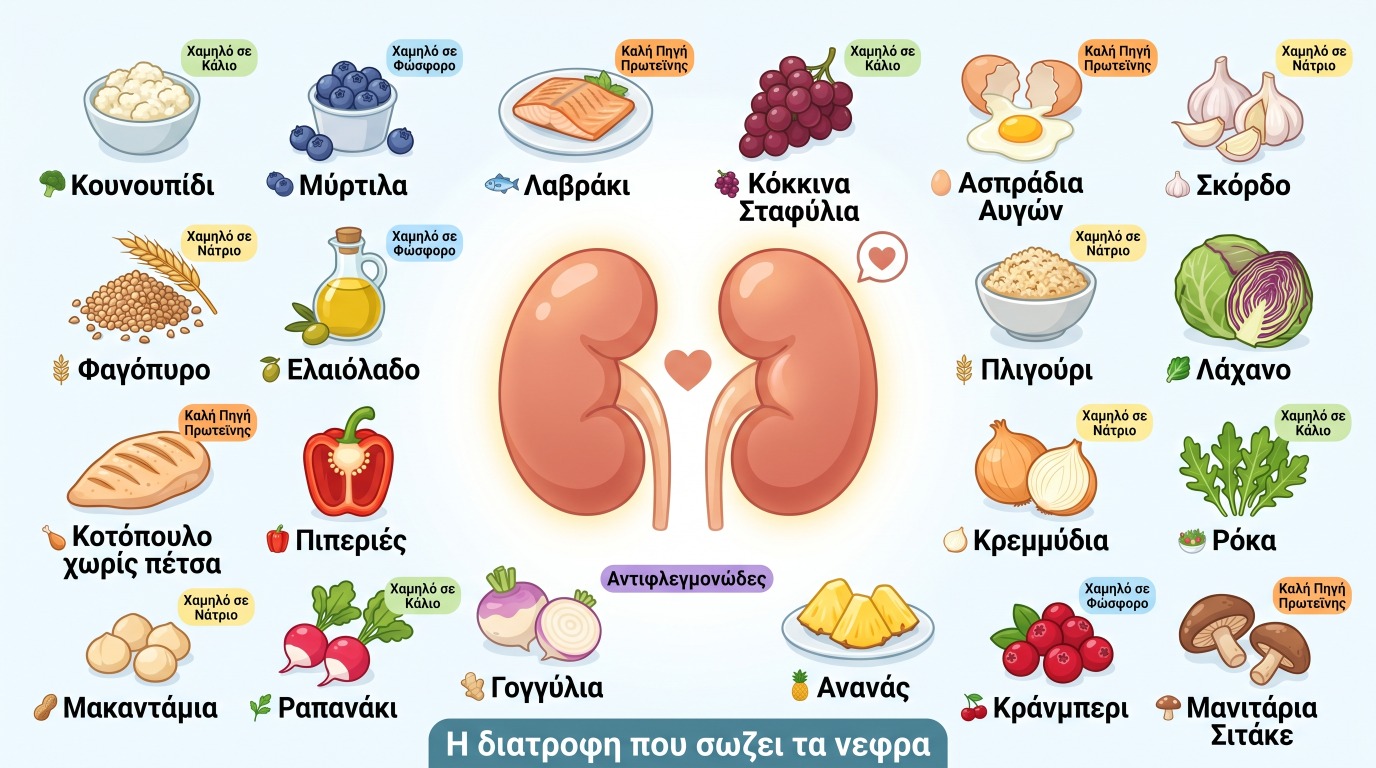 Η διατροφη που σωζει τα νεφρα