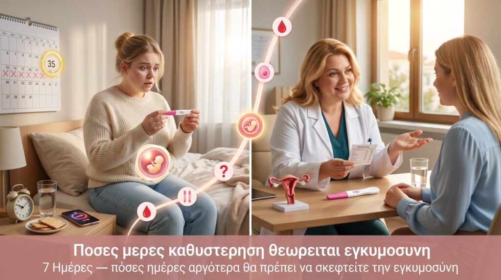 Ποσεσ μερεσ καθυστερηση θεωρειται εγκυμοσυνη
