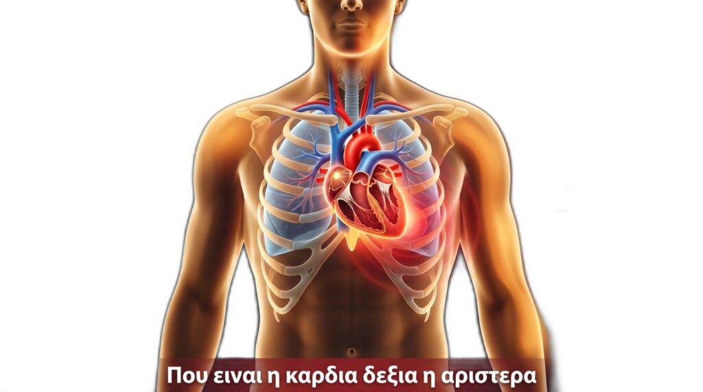 Που ειναι η καρδια δεξια η αριστερα