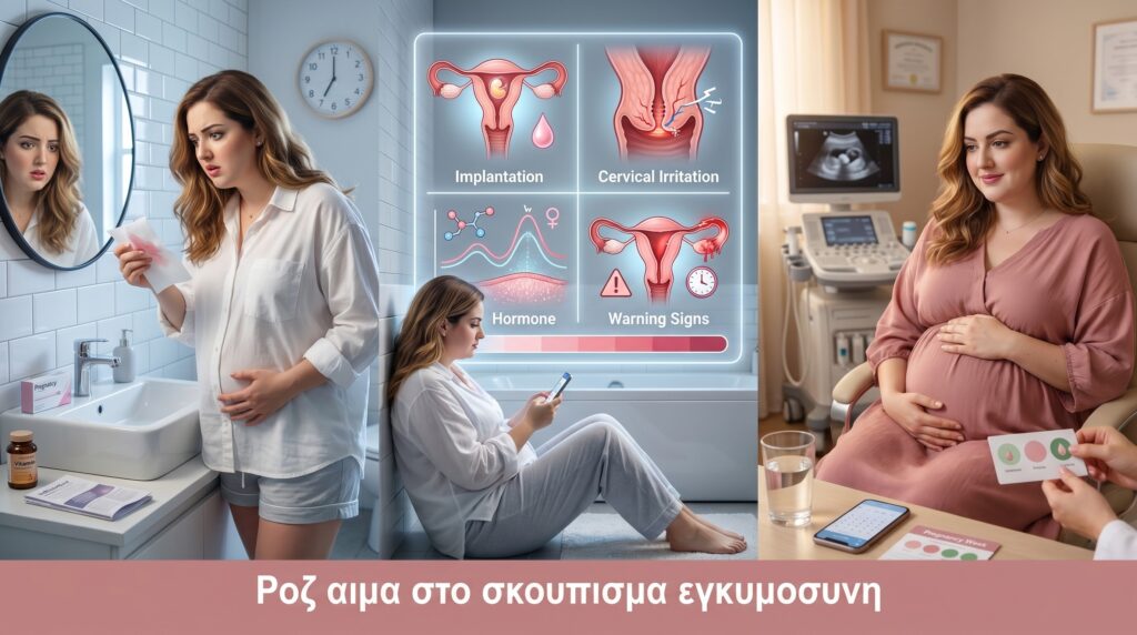 Ροζ αιμα στο σκουπισμα εγκυμοσυνη