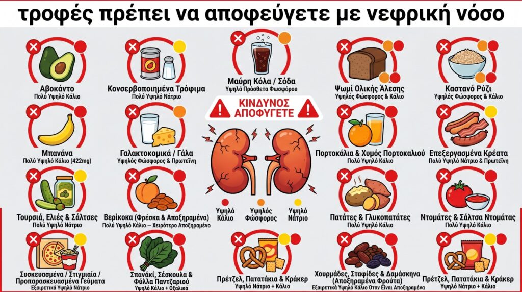 τροφές πρέπει να αποφεύγετε με νεφρική νόσο