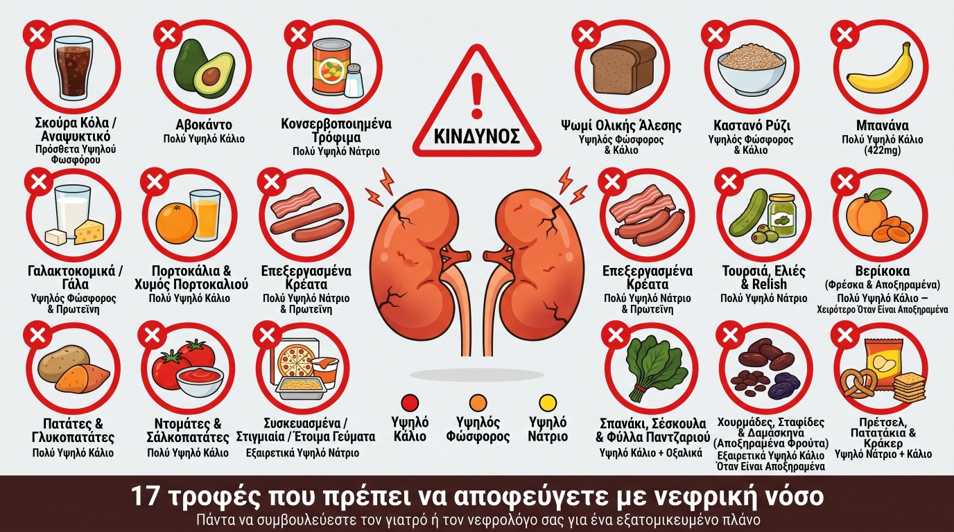 τροφές πρέπει να αποφεύγετε με νεφρική νόσο