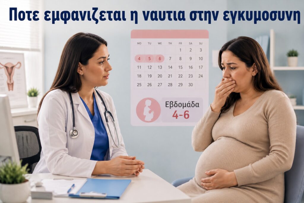 Ποτε εμφανιζεται η ναυτια στην εγκυμοσυνη