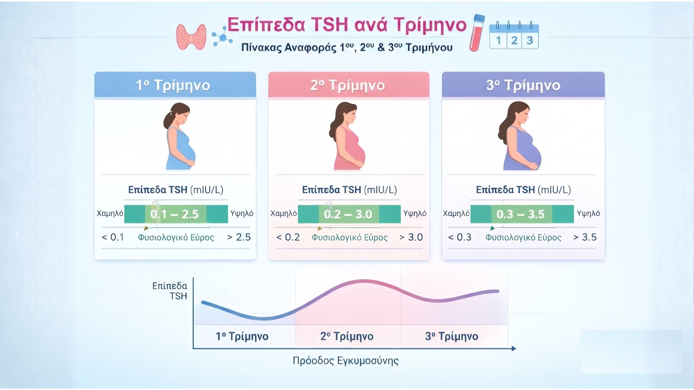 Φυσιολογικεσ τιμεσ tsh στην εγκυμοσυνη